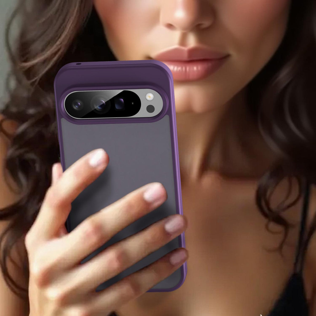 For Google Pixel 9 Pro XL Fanying Series PC Hybrid TPU Translucent Frosted Phone Case - Crystal Purple - EDA009919203B