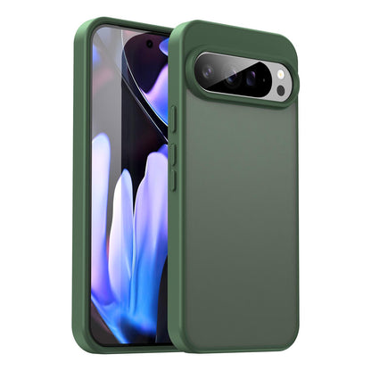 For Google Pixel 9 Pro XL Fanying Series PC Hybrid TPU Translucent Frosted Phone Case - Olive Green - EDA009919203D
