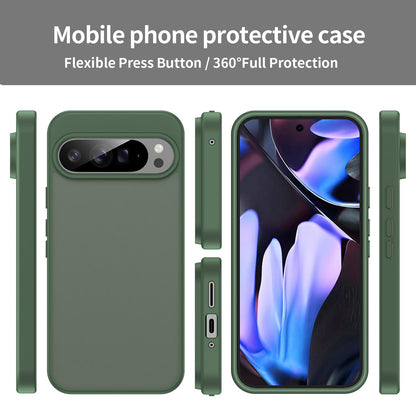 For Google Pixel 9 Pro XL Fanying Series PC Hybrid TPU Translucent Frosted Phone Case - Olive Green - EDA009919203D