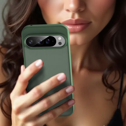 For Google Pixel 9 Pro XL Fanying Series PC Hybrid TPU Translucent Frosted Phone Case - Olive Green - EDA009919203D