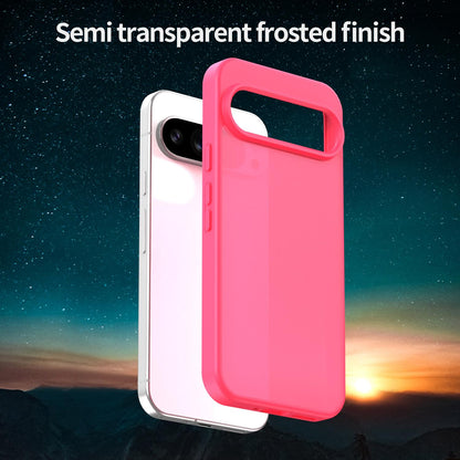 For Google Pixel 9 Pro XL Fanying Series PC Hybrid TPU Translucent Frosted Phone Case - Rose Red - EDA009919203E