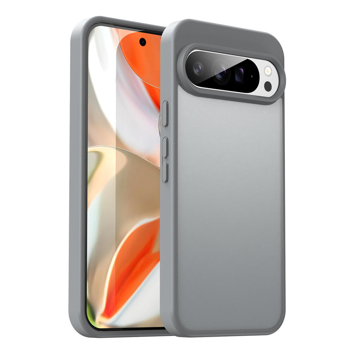 For Google Pixel 9 Pro XL Fanying Series PC Hybrid TPU Translucent Frosted Phone Case - Silver Grey - EDA009919203F