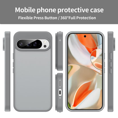 For Google Pixel 9 Pro XL Fanying Series PC Hybrid TPU Translucent Frosted Phone Case - Silver Grey - EDA009919203F