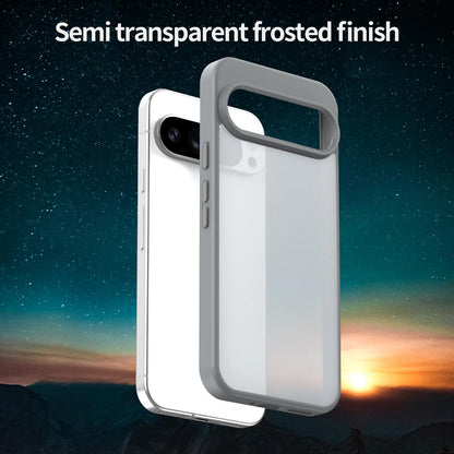 For Google Pixel 9 Pro XL Fanying Series PC Hybrid TPU Translucent Frosted Phone Case - Silver Grey - EDA009919203F