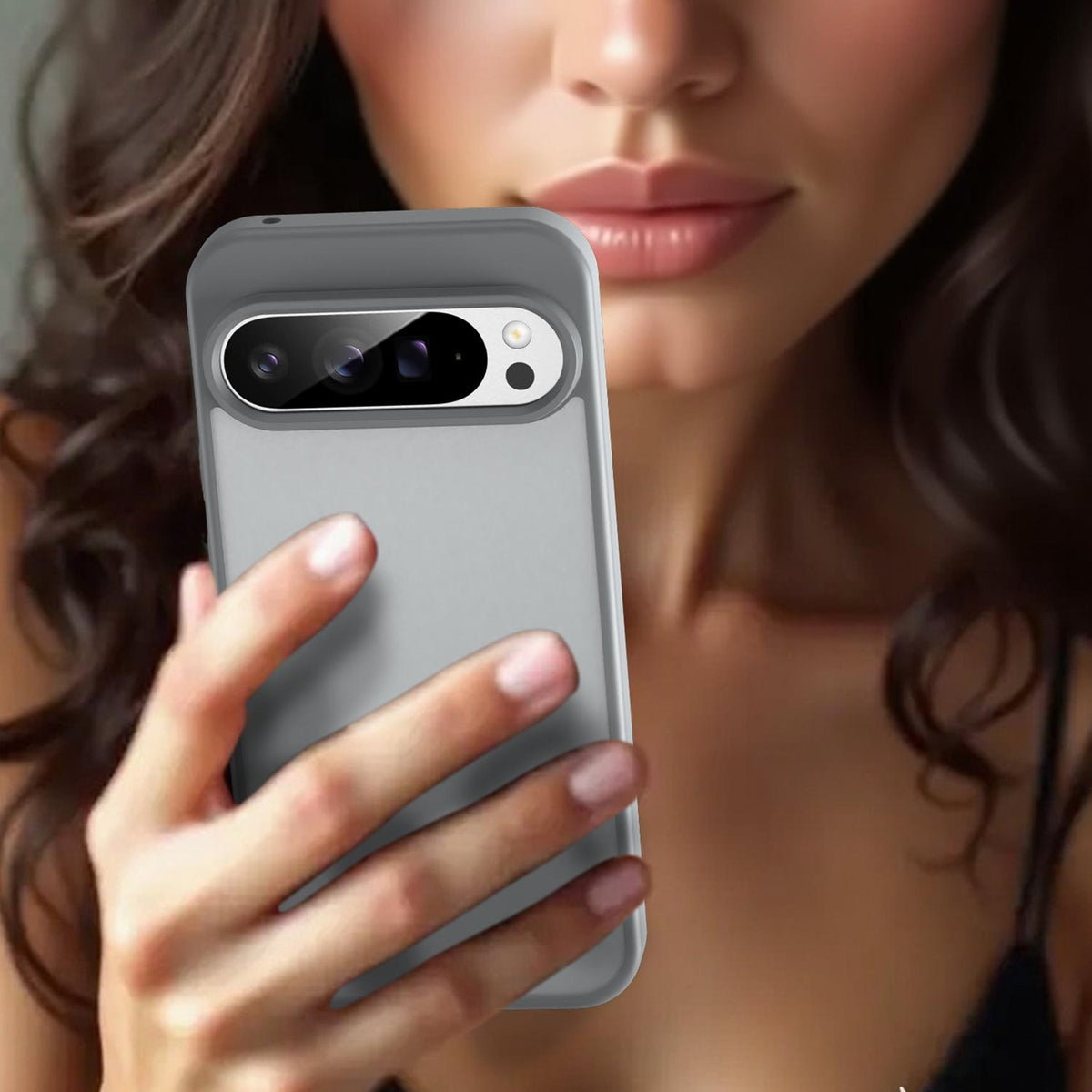 For Google Pixel 9 Pro XL Fanying Series PC Hybrid TPU Translucent Frosted Phone Case - Silver Grey - EDA009919203F