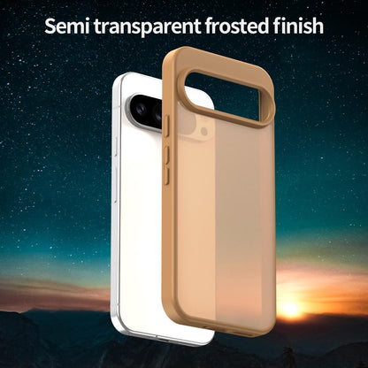 For Google Pixel 9 Pro XL Fanying Series PC Hybrid TPU Translucent Frosted Phone Case - Desert Gold - EDA009919203G