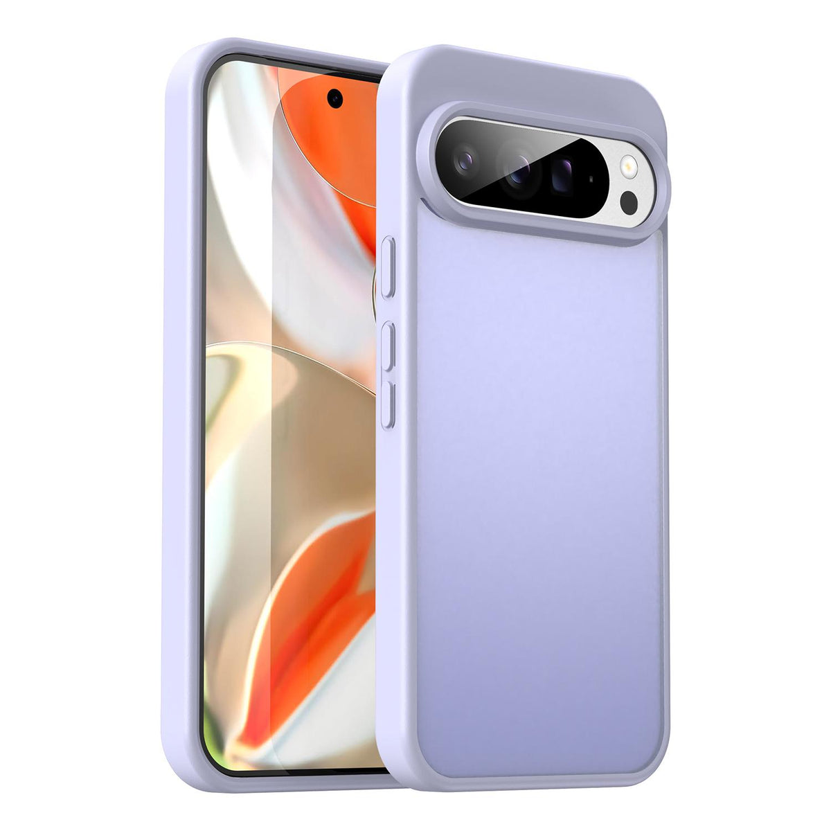 For Google Pixel 9 Pro XL Fanying Series PC Hybrid TPU Translucent Frosted Phone Case - Lavender - EDA009919203H
