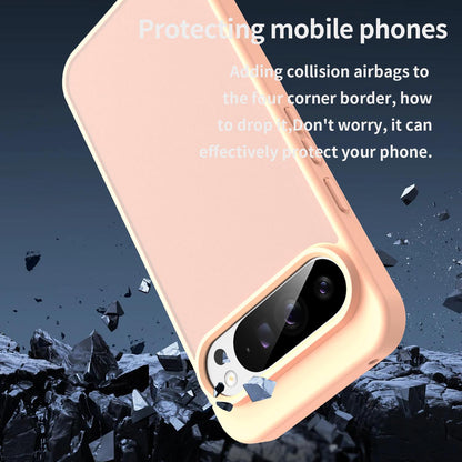 For Google Pixel 9 Pro XL Fanying Series PC Hybrid TPU Translucent Frosted Phone Case - Rouge Powder - EDA009919203I