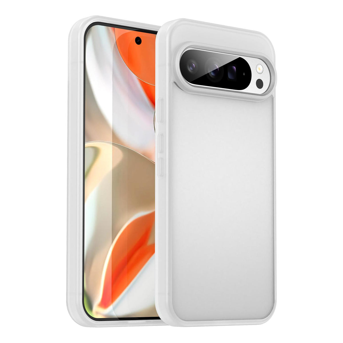 For Google Pixel 9 Pro XL Fanying Series PC Hybrid TPU Translucent Frosted Phone Case - Matte White - EDA009919203J