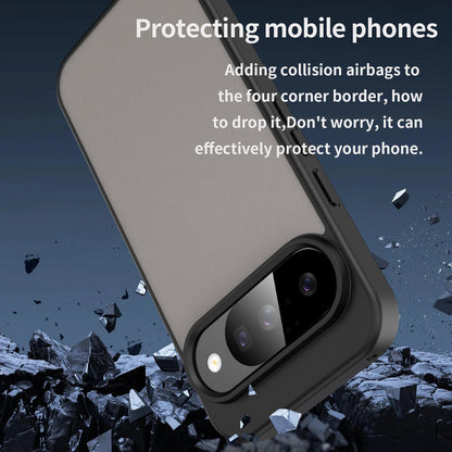 For Google Pixel 10 Fanying Series PC Hybrid TPU Translucent Frosted Phone Case - Translucent Black - EDA009919204A