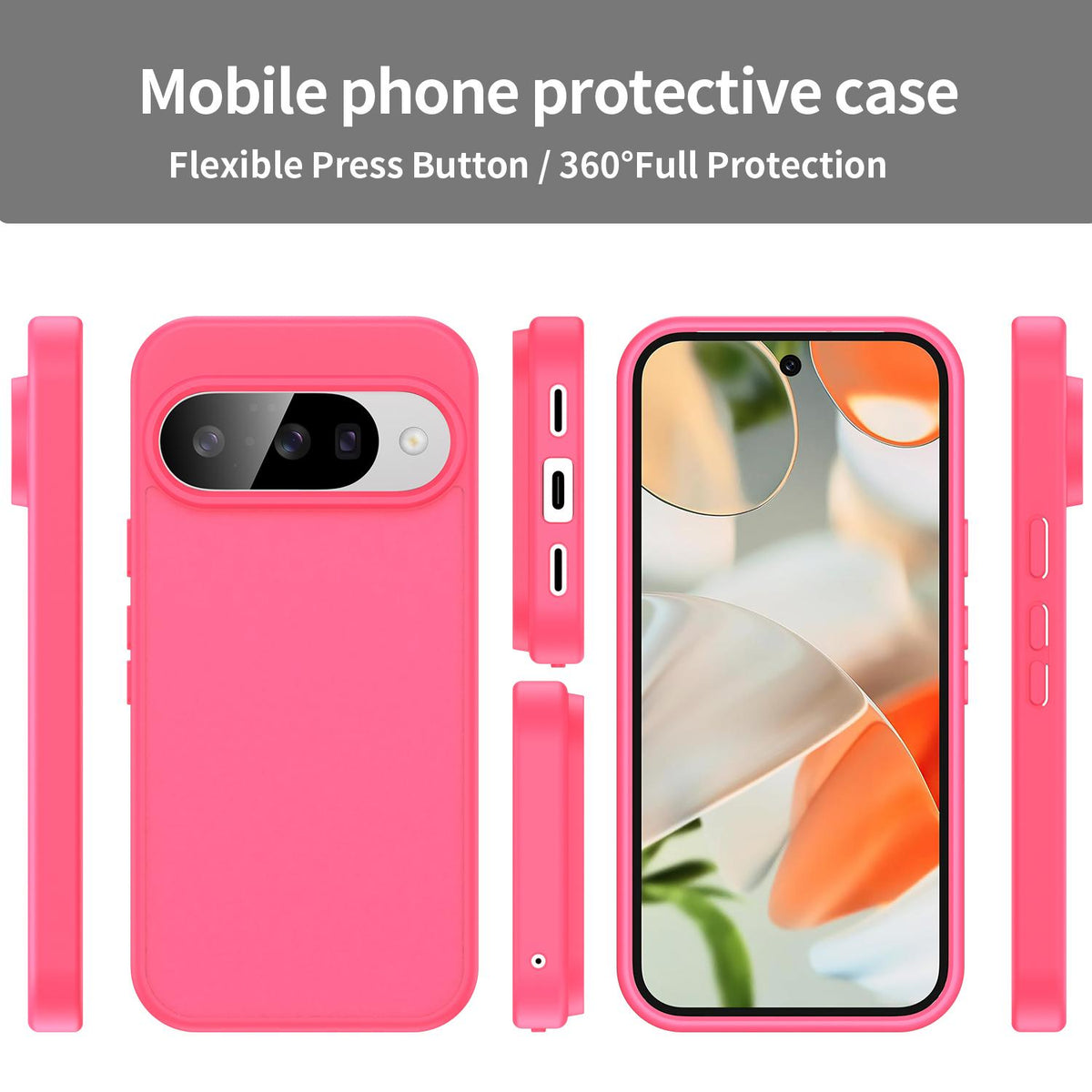 For Google Pixel 10 Fanying Series PC Hybrid TPU Translucent Frosted Phone Case - Rose Red - EDA009919204E