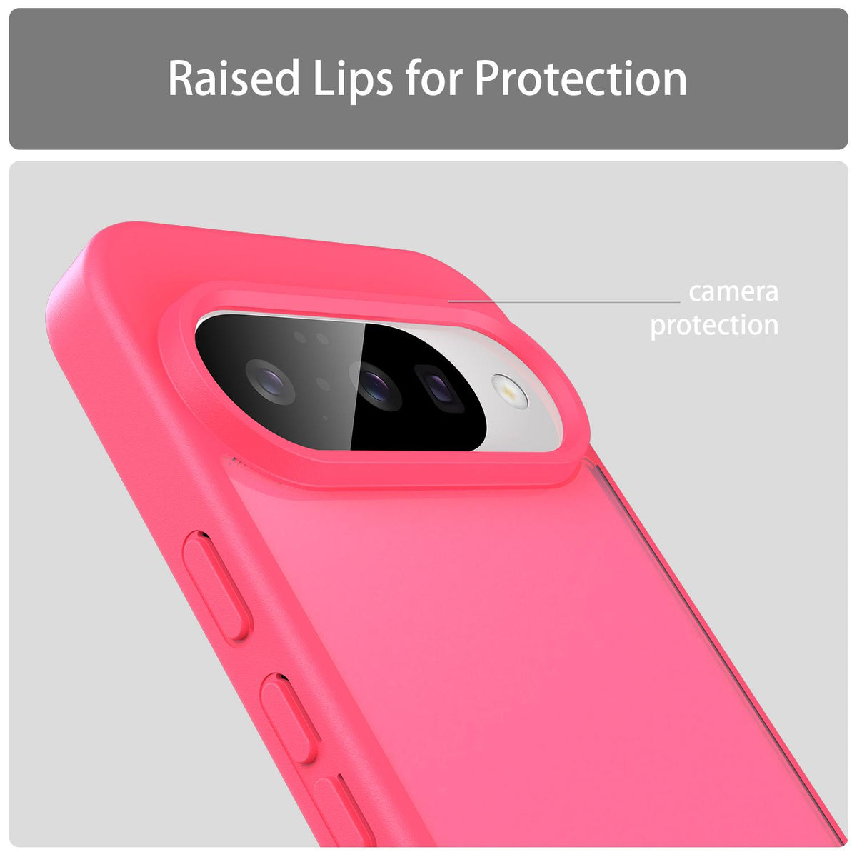 For Google Pixel 10 Fanying Series PC Hybrid TPU Translucent Frosted Phone Case - Rose Red - EDA009919204E