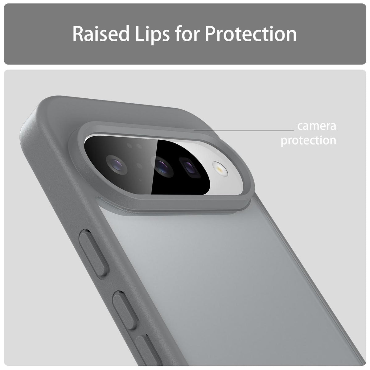 For Google Pixel 10 Fanying Series PC Hybrid TPU Translucent Frosted Phone Case - Silver Grey - EDA009919204F
