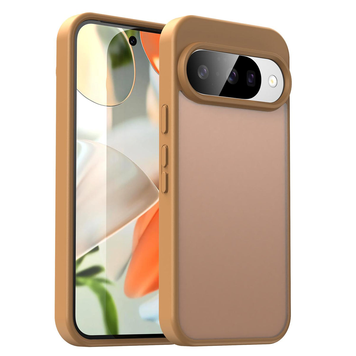 For Google Pixel 10 Fanying Series PC Hybrid TPU Translucent Frosted Phone Case - Desert Gold - EDA009919204G
