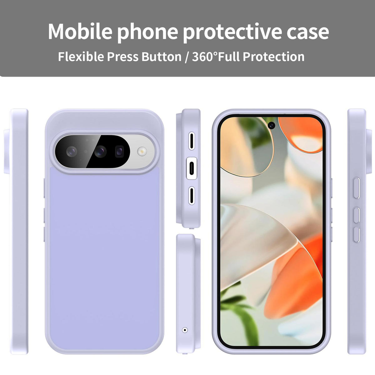 For Google Pixel 10 Fanying Series PC Hybrid TPU Translucent Frosted Phone Case - Lavender - EDA009919204H