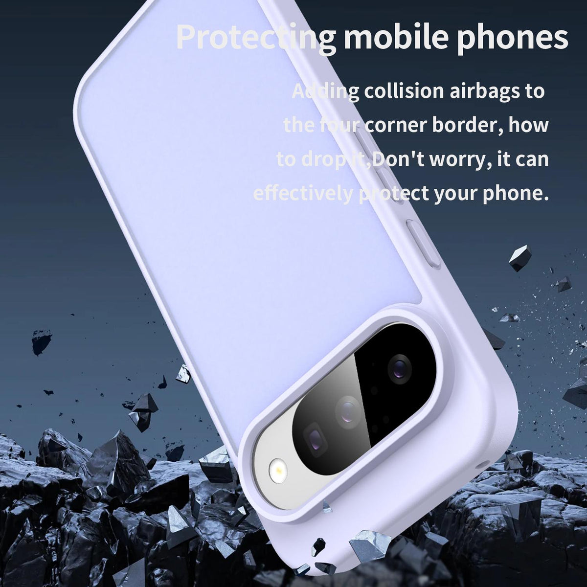 For Google Pixel 10 Fanying Series PC Hybrid TPU Translucent Frosted Phone Case - Lavender - EDA009919204H
