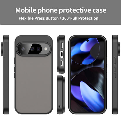 For Google Pixel 10 Pro Fanying Series PC Hybrid TPU Translucent Frosted Phone Case - Translucent Black - EDA009919205A