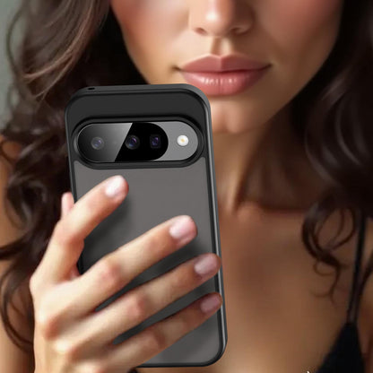 For Google Pixel 10 Pro Fanying Series PC Hybrid TPU Translucent Frosted Phone Case - Translucent Black - EDA009919205A