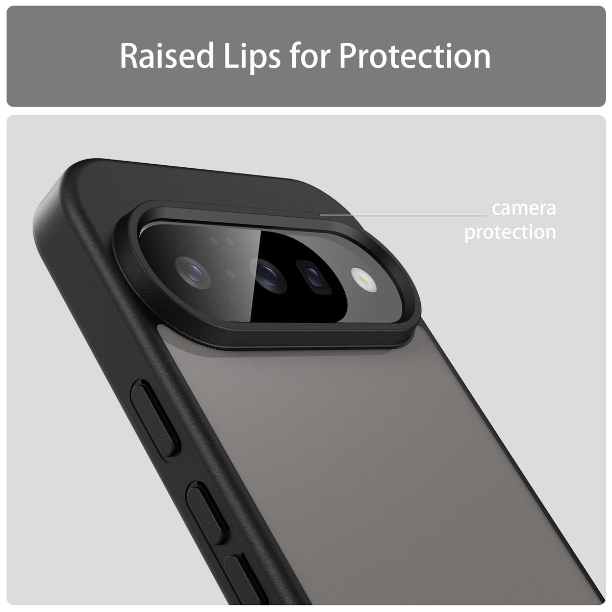 For Google Pixel 10 Pro Fanying Series PC Hybrid TPU Translucent Frosted Phone Case - Translucent Black - EDA009919205A