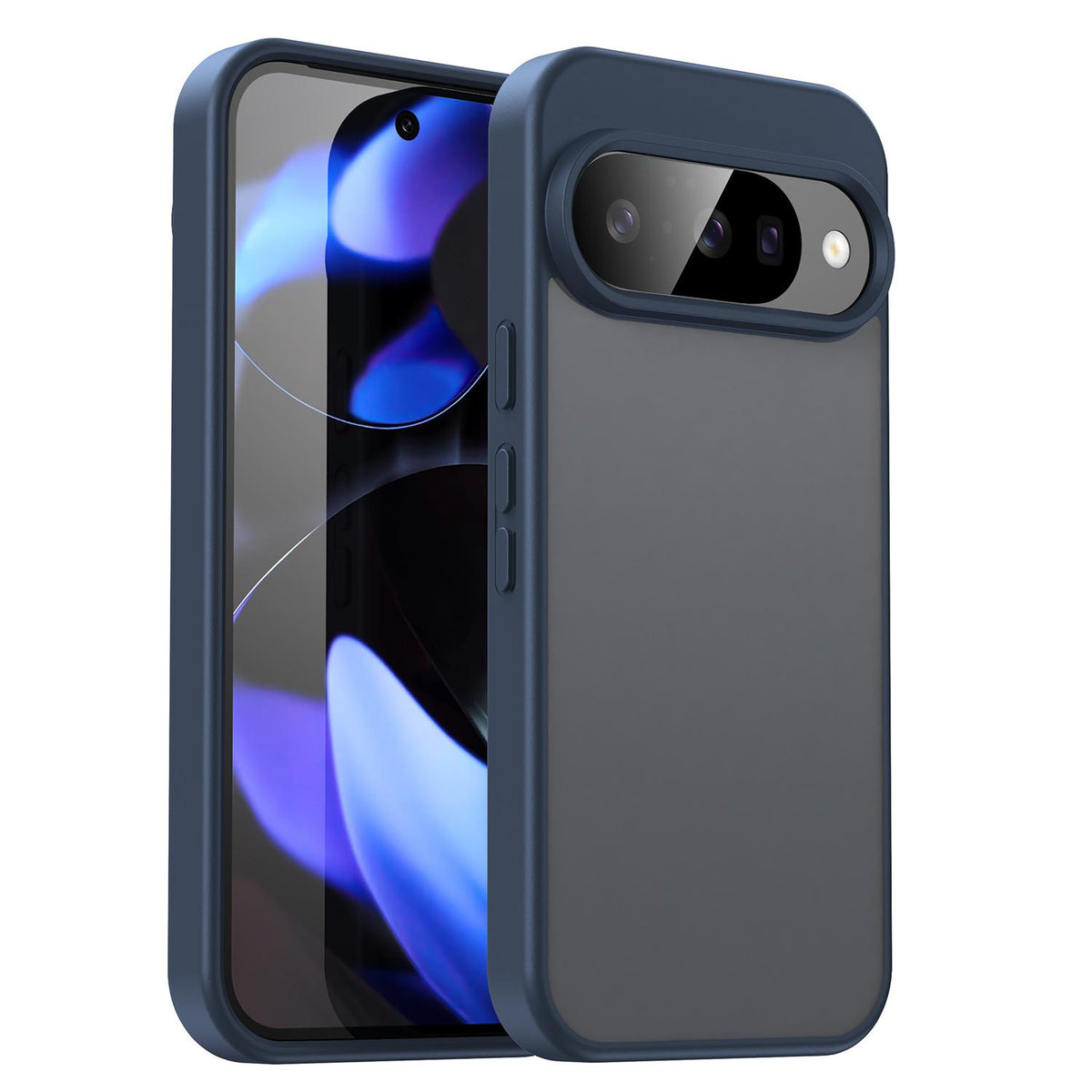 For Google Pixel 10 Pro Fanying Series PC Hybrid TPU Translucent Frosted Phone Case - Cyan Blue - EDA009919205C