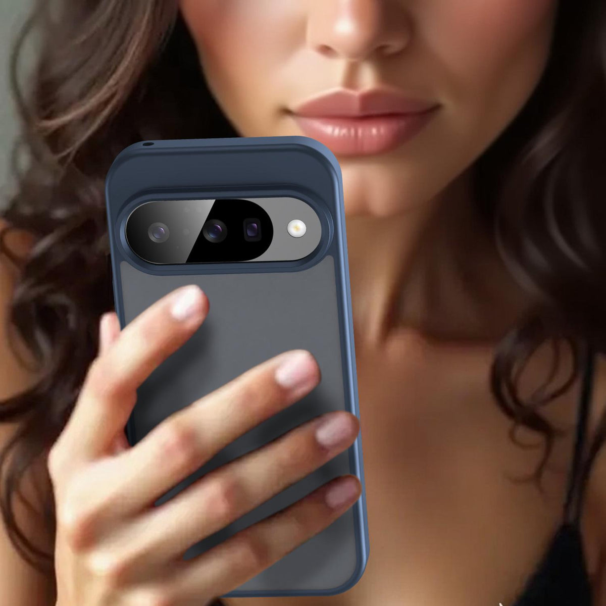 For Google Pixel 10 Pro Fanying Series PC Hybrid TPU Translucent Frosted Phone Case - Cyan Blue - EDA009919205C