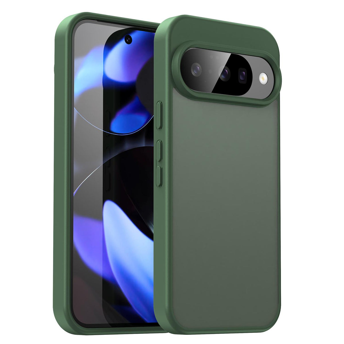 For Google Pixel 10 Pro Fanying Series PC Hybrid TPU Translucent Frosted Phone Case - Olive Green - EDA009919205D
