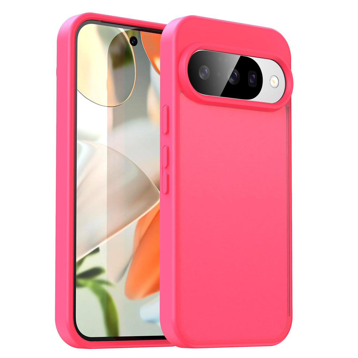 For Google Pixel 10 Pro Fanying Series PC Hybrid TPU Translucent Frosted Phone Case - Rose Red - EDA009919205E