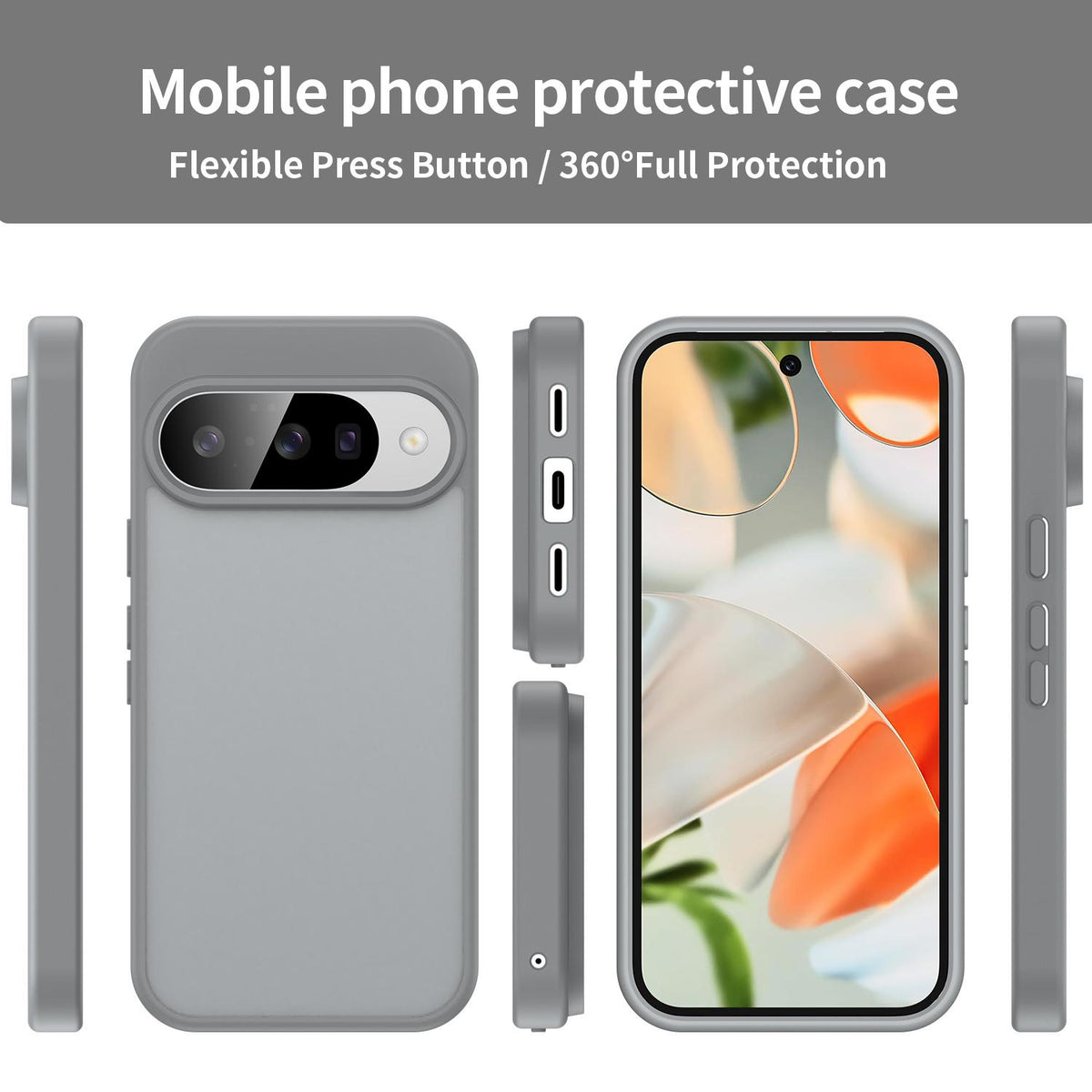 For Google Pixel 10 Pro Fanying Series PC Hybrid TPU Translucent Frosted Phone Case - Silver Grey - EDA009919205F