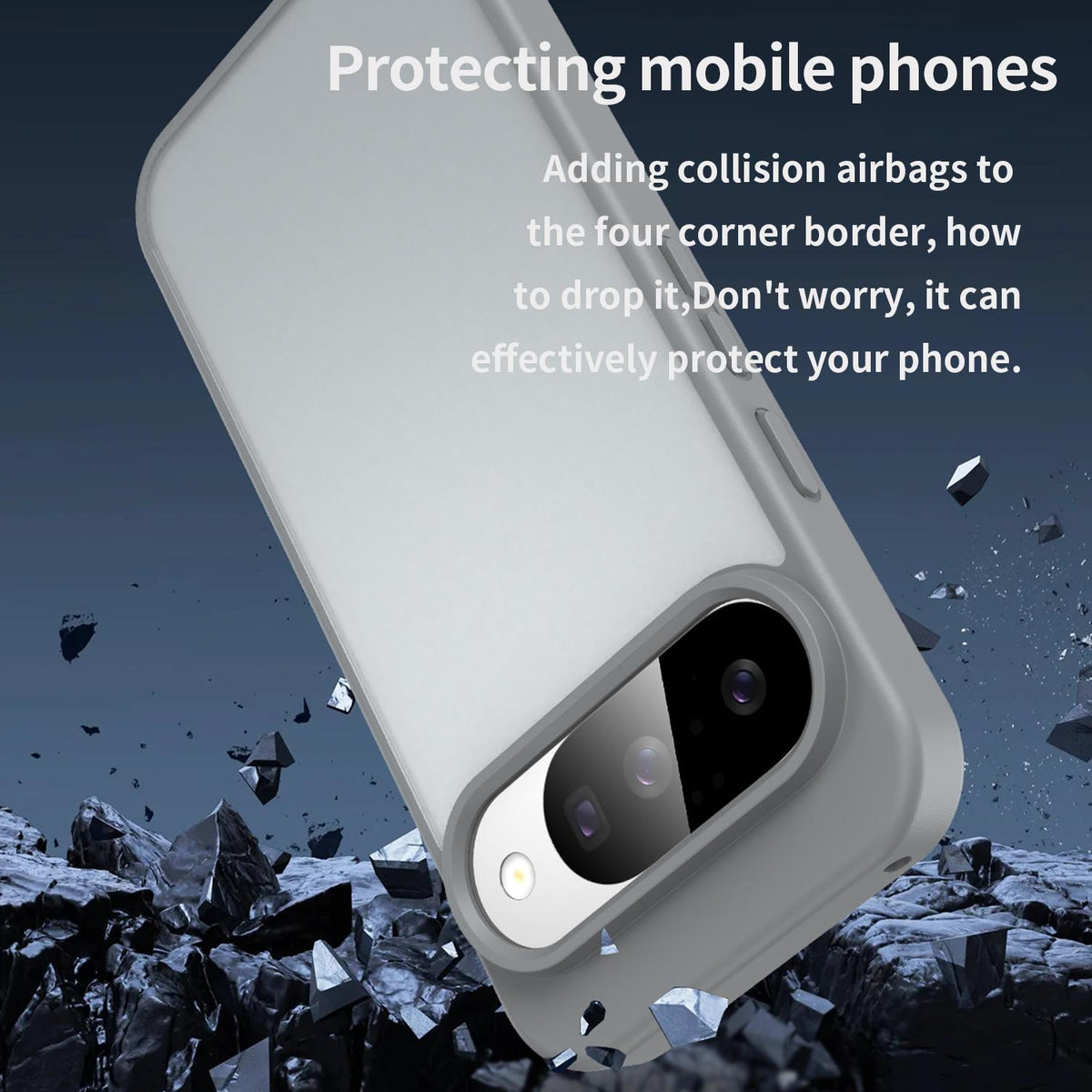 For Google Pixel 10 Pro Fanying Series PC Hybrid TPU Translucent Frosted Phone Case - Silver Grey - EDA009919205F