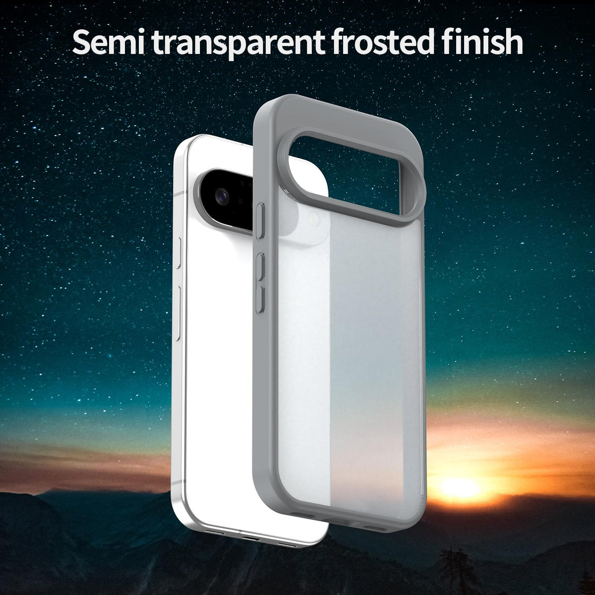 For Google Pixel 10 Pro Fanying Series PC Hybrid TPU Translucent Frosted Phone Case - Silver Grey - EDA009919205F