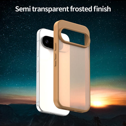 For Google Pixel 10 Pro Fanying Series PC Hybrid TPU Translucent Frosted Phone Case - Desert Gold - EDA009919205G