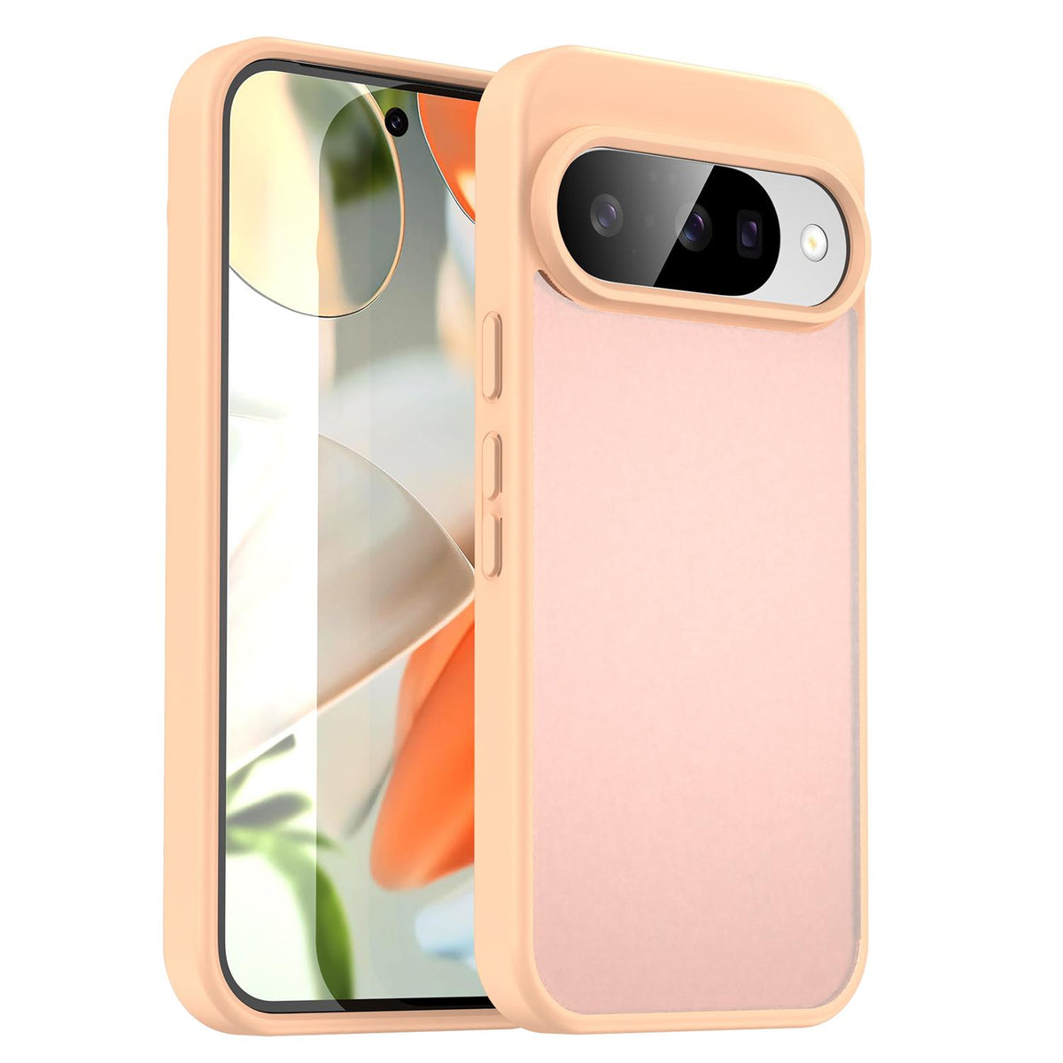 For Google Pixel 10 Pro Fanying Series PC Hybrid TPU Translucent Frosted Phone Case - Rouge Powder - EDA009919205I