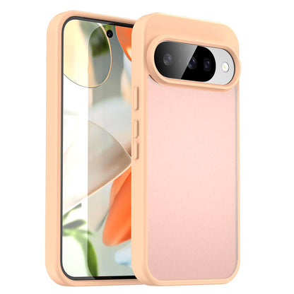 For Google Pixel 10 Pro Fanying Series PC Hybrid TPU Translucent Frosted Phone Case - Rouge Powder - EDA009919205I