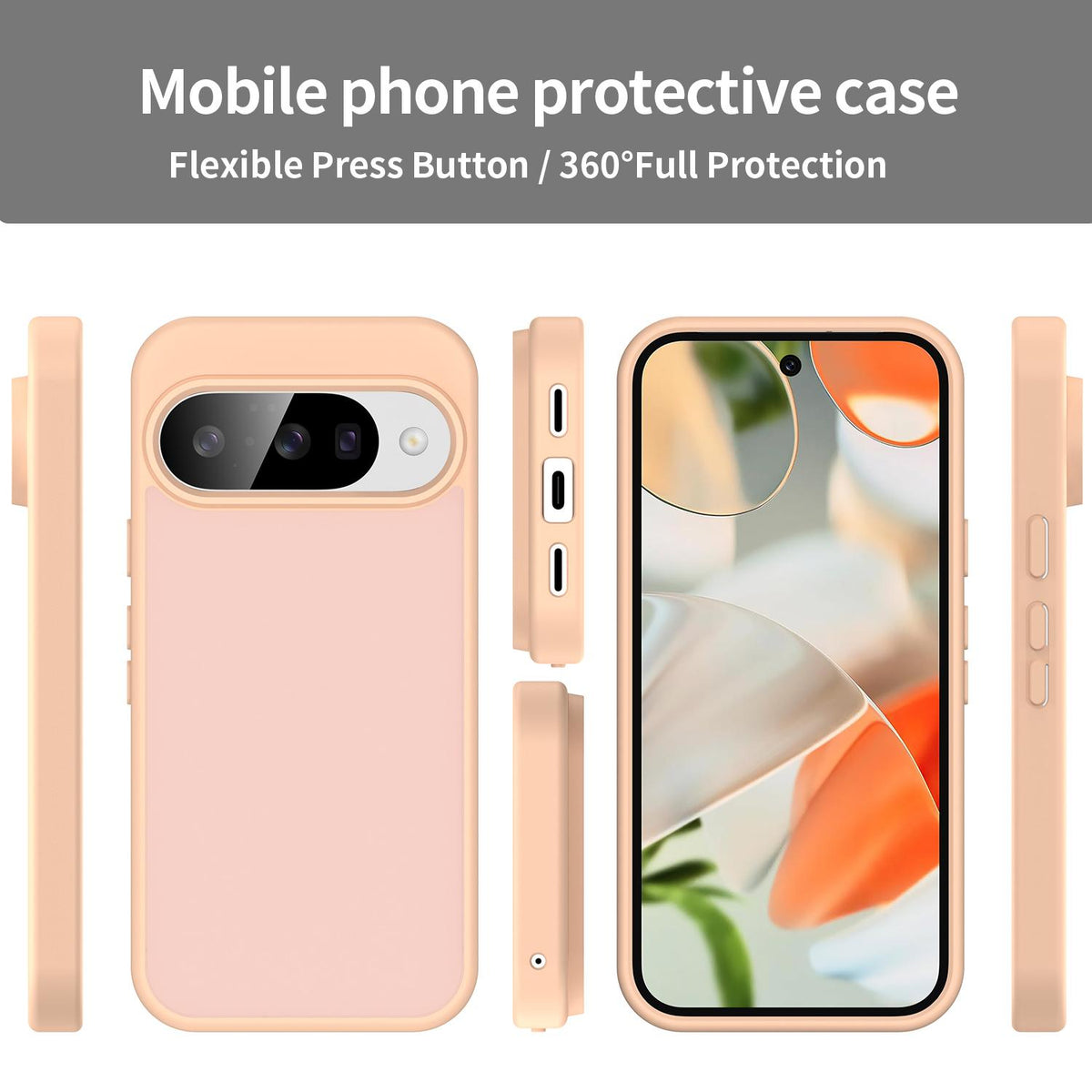 For Google Pixel 10 Pro Fanying Series PC Hybrid TPU Translucent Frosted Phone Case - Rouge Powder - EDA009919205I