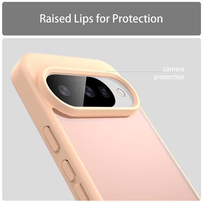 For Google Pixel 10 Pro Fanying Series PC Hybrid TPU Translucent Frosted Phone Case - Rouge Powder - EDA009919205I