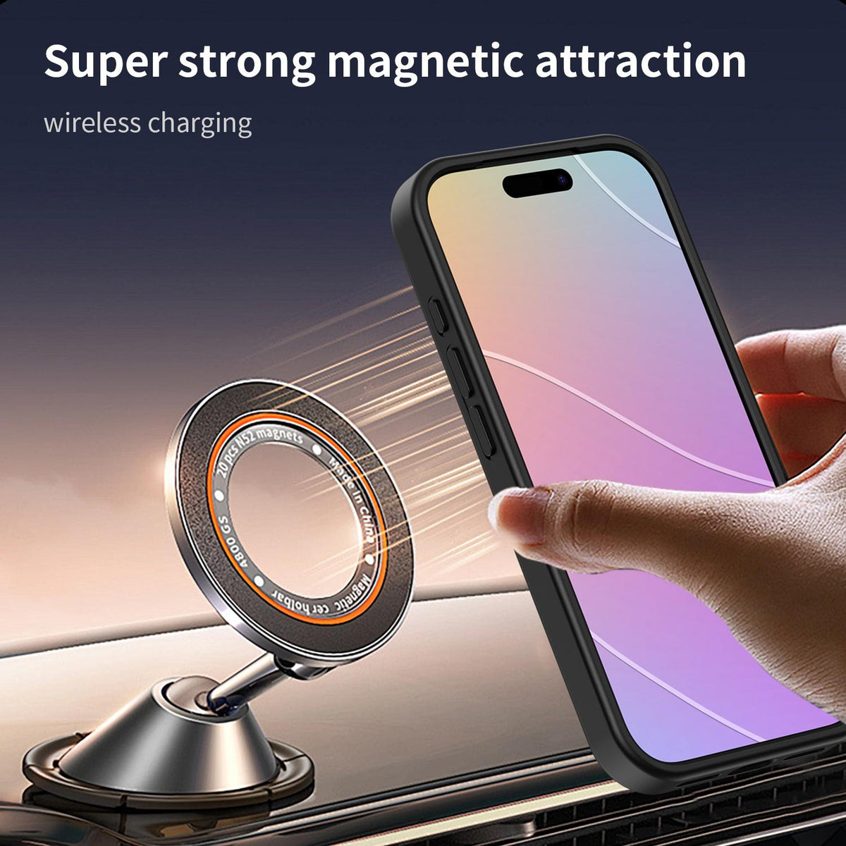 For iPhone 18 Pro Fanying Series PC Hybrid TPU Translucent Frosted MagSafe Phone Case - Translucent Black - EDA009920502A