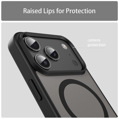 For iPhone 18 Pro Fanying Series PC Hybrid TPU Translucent Frosted MagSafe Phone Case - Translucent Black - EDA009920502A