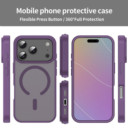 For iPhone 18 Pro Fanying Series PC Hybrid TPU Translucent Frosted MagSafe Phone Case - Crystal Purple - EDA009920502B
