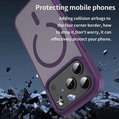 For iPhone 18 Pro Fanying Series PC Hybrid TPU Translucent Frosted MagSafe Phone Case - Crystal Purple - EDA009920502B
