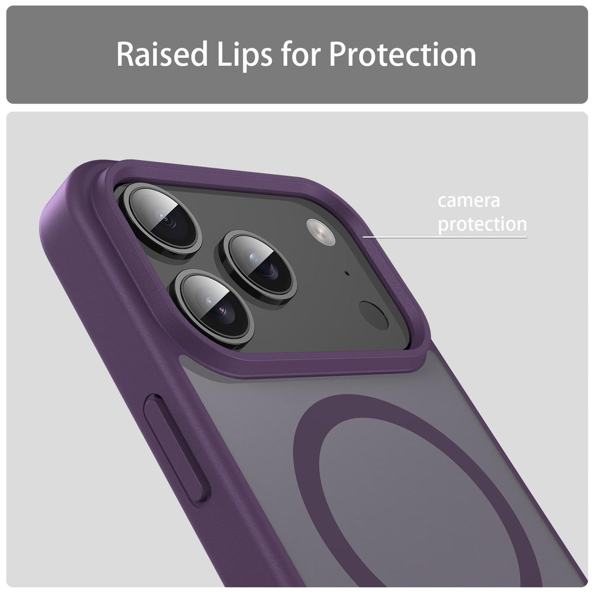 For iPhone 18 Pro Fanying Series PC Hybrid TPU Translucent Frosted MagSafe Phone Case - Crystal Purple - EDA009920502B