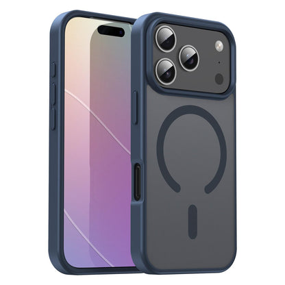 For iPhone 18 Pro Fanying Series PC Hybrid TPU Translucent Frosted MagSafe Phone Case - Cyan Blue - EDA009920502C