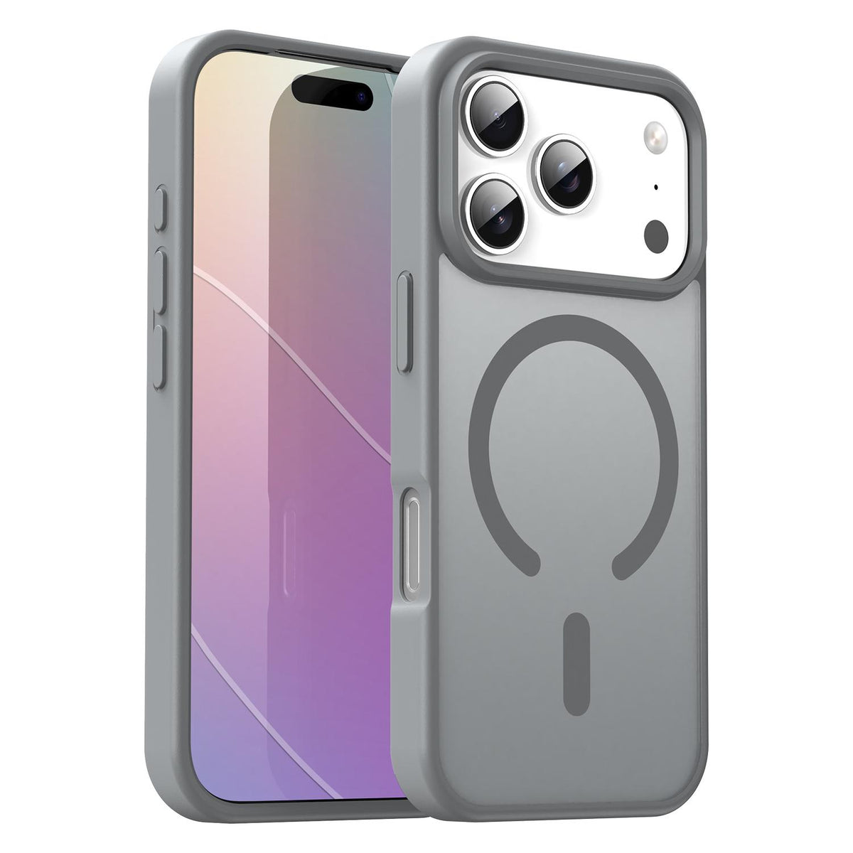 For iPhone 18 Pro Fanying Series PC Hybrid TPU Translucent Frosted MagSafe Phone Case - Silver Grey - EDA009920502F
