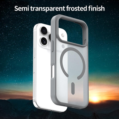 For iPhone 18 Pro Fanying Series PC Hybrid TPU Translucent Frosted MagSafe Phone Case - Silver Grey - EDA009920502F