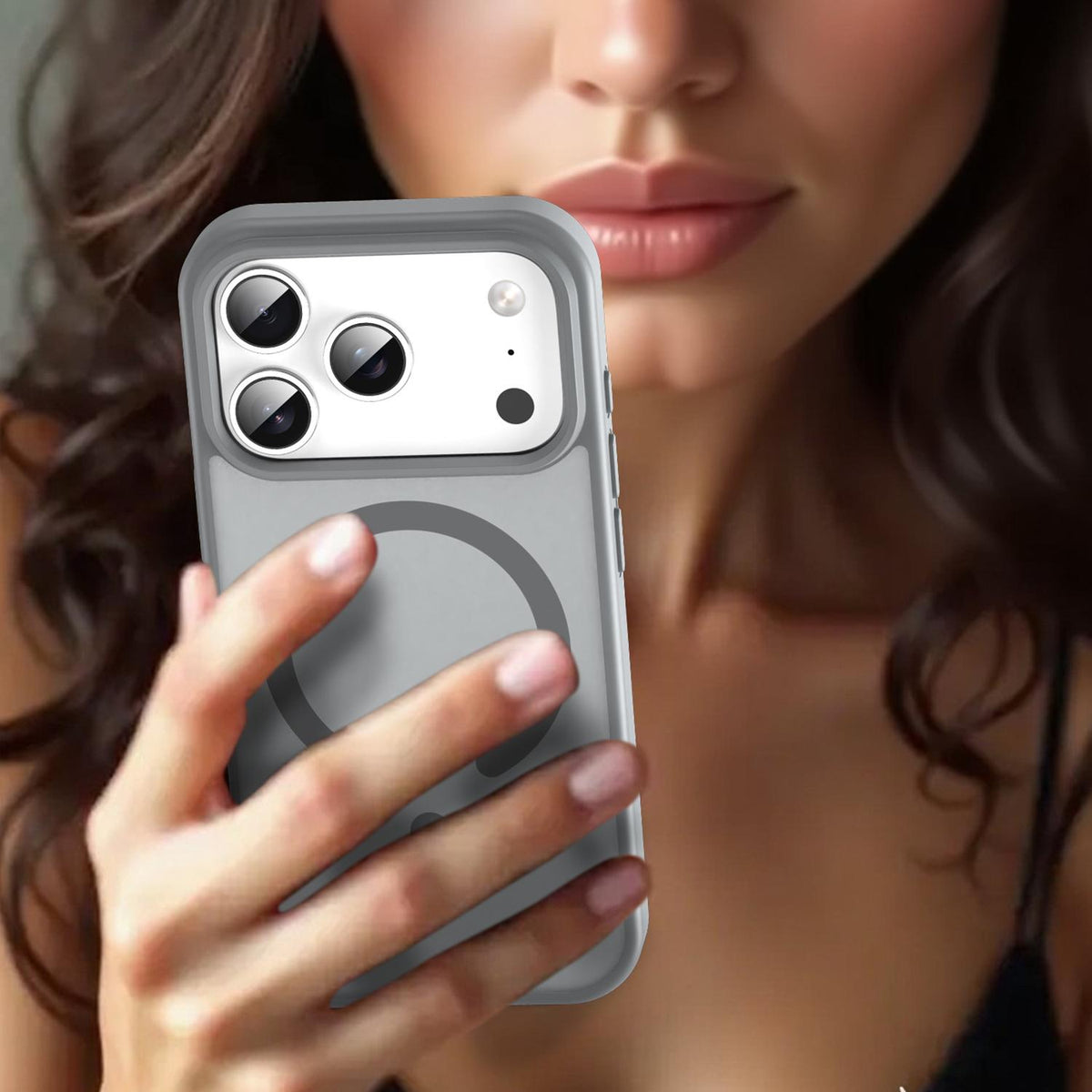 For iPhone 18 Pro Fanying Series PC Hybrid TPU Translucent Frosted MagSafe Phone Case - Silver Grey - EDA009920502F