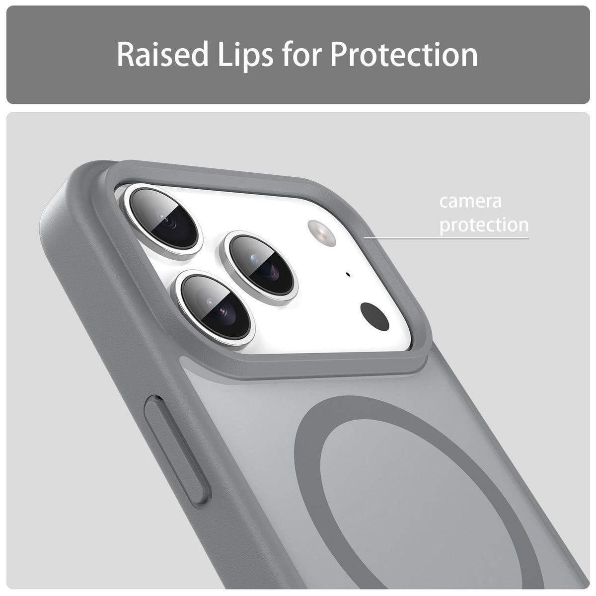 For iPhone 18 Pro Fanying Series PC Hybrid TPU Translucent Frosted MagSafe Phone Case - Silver Grey - EDA009920502F