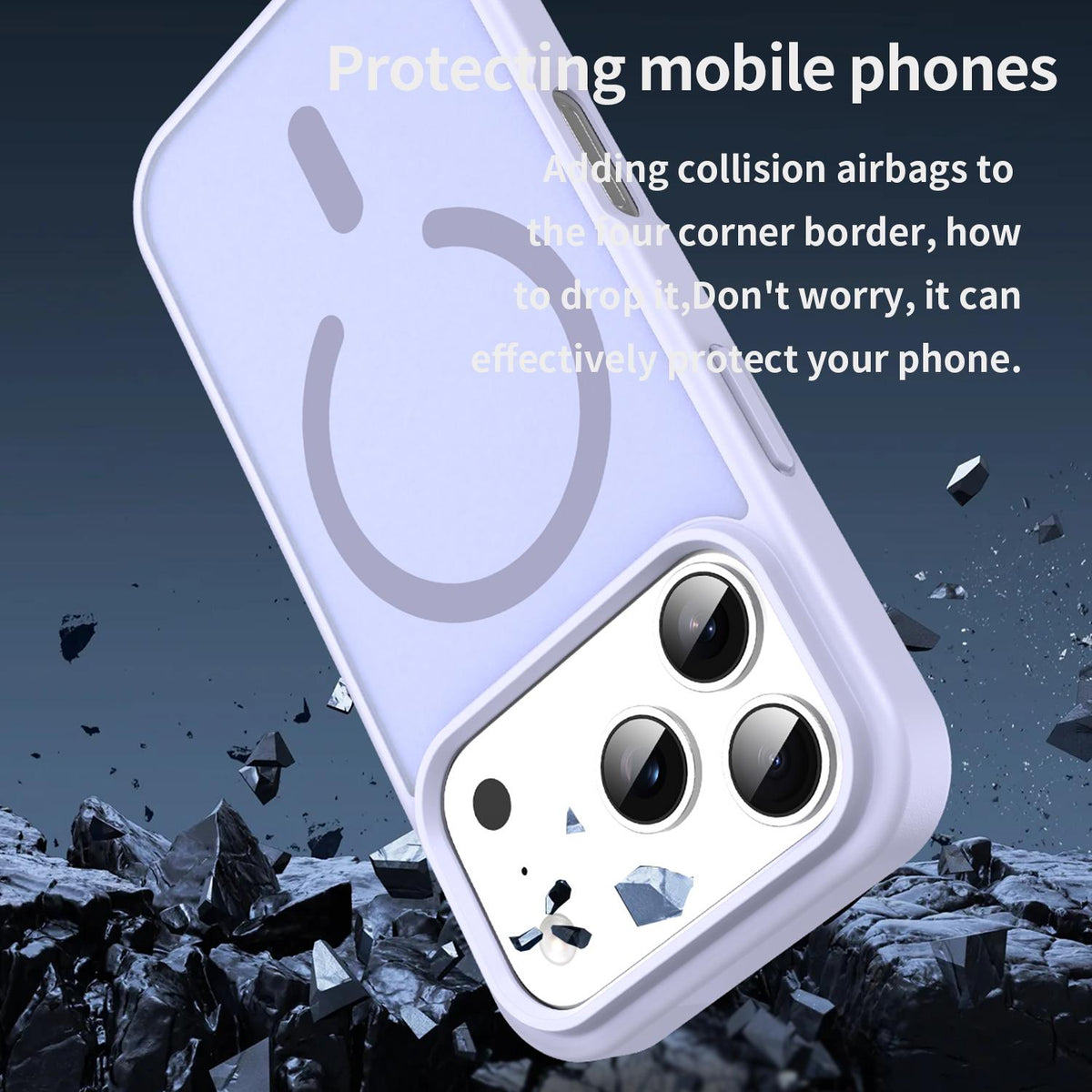 For iPhone 18 Pro Fanying Series PC Hybrid TPU Translucent Frosted MagSafe Phone Case - Lavender - EDA009920502H