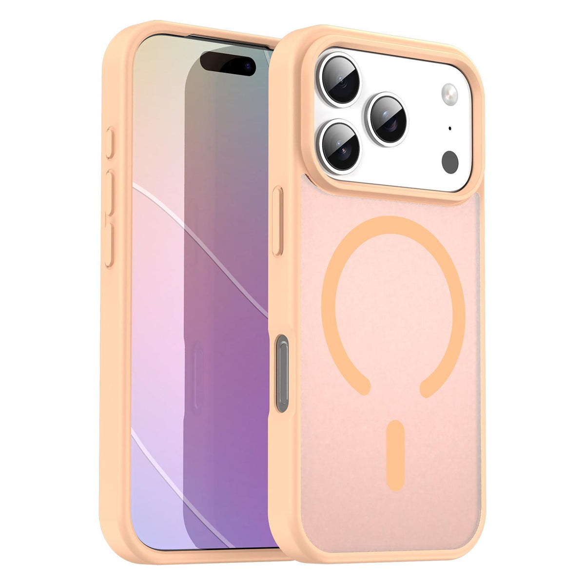 For iPhone 18 Pro Fanying Series PC Hybrid TPU Translucent Frosted MagSafe Phone Case - Rouge Powder - EDA009920502I