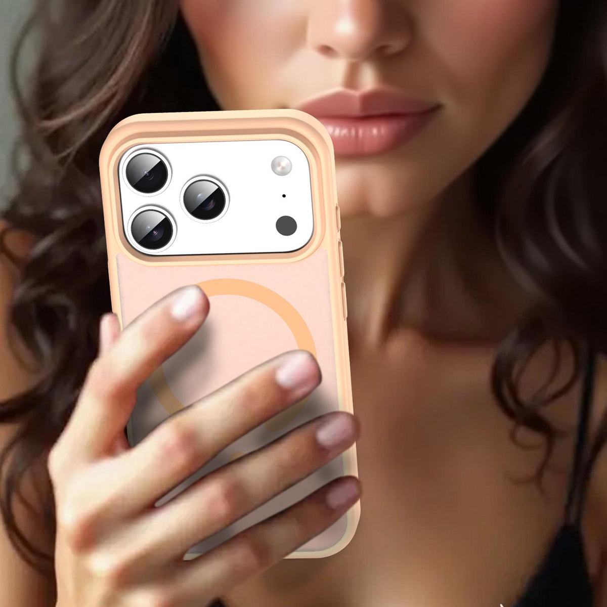 For iPhone 18 Pro Fanying Series PC Hybrid TPU Translucent Frosted MagSafe Phone Case - Rouge Powder - EDA009920502I