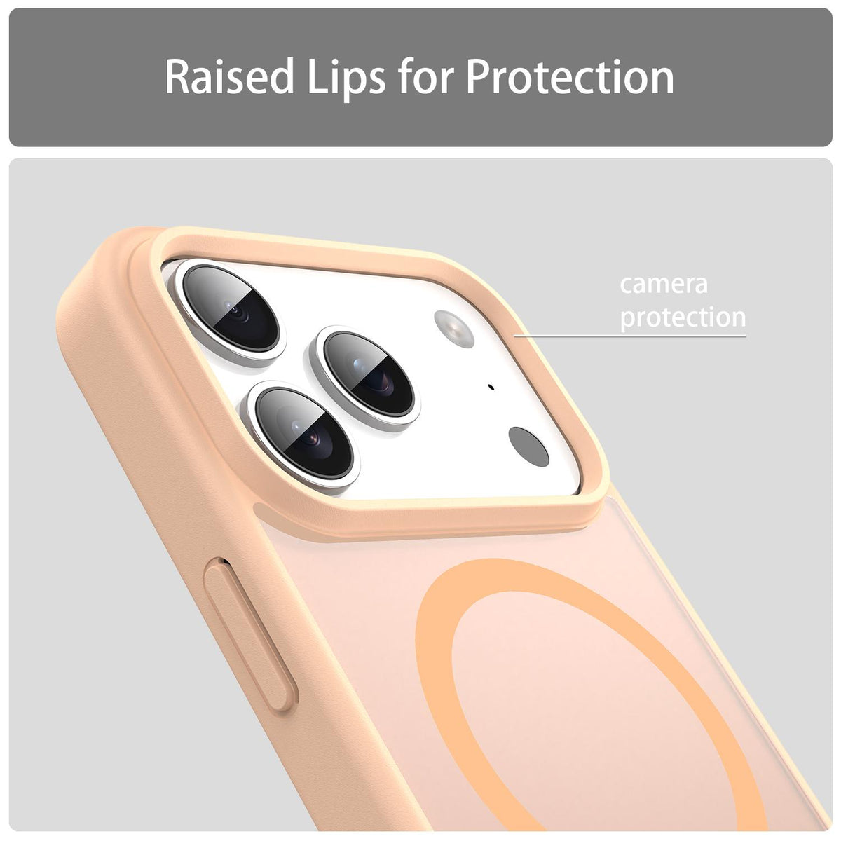 For iPhone 18 Pro Fanying Series PC Hybrid TPU Translucent Frosted MagSafe Phone Case - Rouge Powder - EDA009920502I