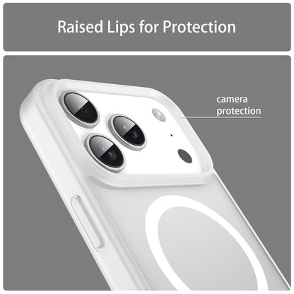 For iPhone 18 Pro Fanying Series PC Hybrid TPU Translucent Frosted MagSafe Phone Case - Matte White - EDA009920502J